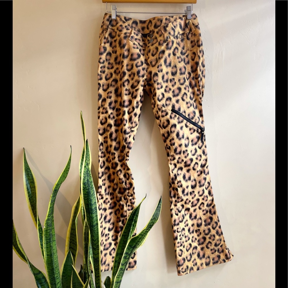 Burton White Collection Leopard Print Snow Pants